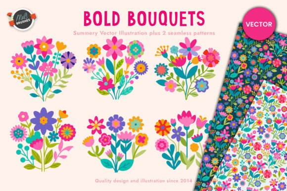 Bold Bouquets Vectors: Vibrant Floral Designs for Your Projects