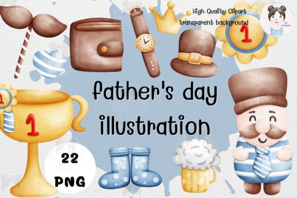 Father's Day Illustration: Premium Decoration Elements for Every Project