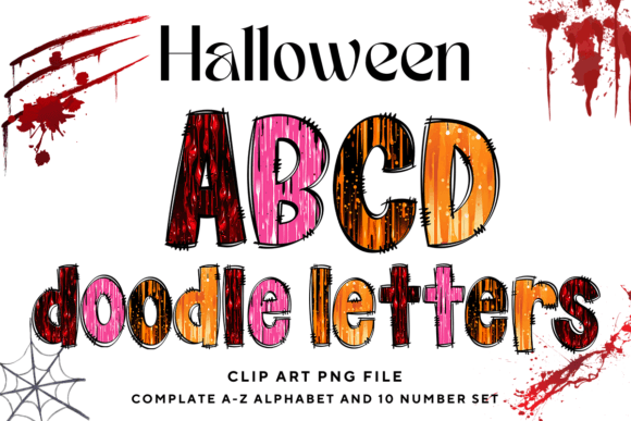 Halloween Doodle Alphabet Letters PNG_13: Beyond the Spooky Cliché