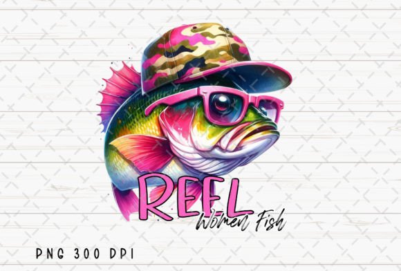Reel Women Fish Bass Fishing Fisherman: A Design Asset for Modern Creators