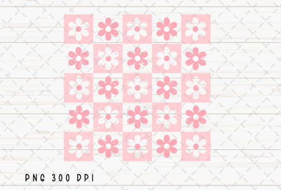 Retro Pink Flowers Floral Checkered PNG: A Designer's Guide