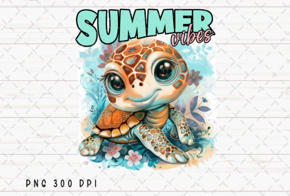 Summer Vibes Turtle Surf Kids Summertime: A Playful Asset for Creative Projects