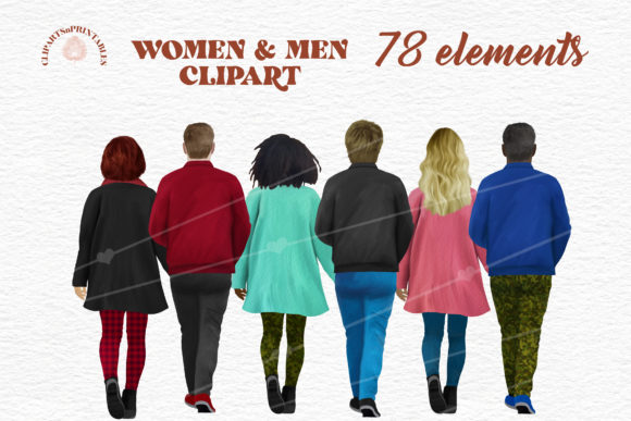Unleash Your Creativity with Women and Men Friends Clipart