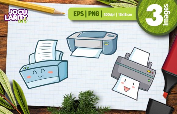 Unlocking Creative Potential with Cute Kawaii Printer Illustration