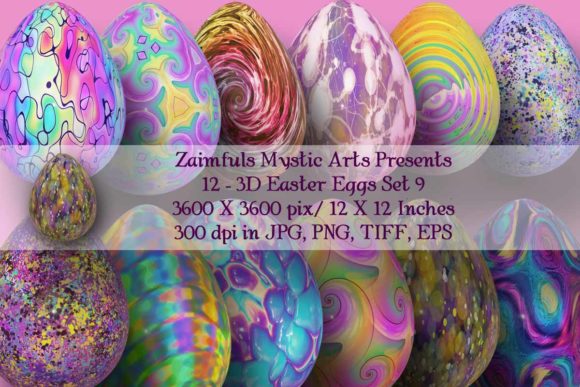 Unlocking Digital Creativity: The 12 Easter Eggs 3D Set 9 Collection