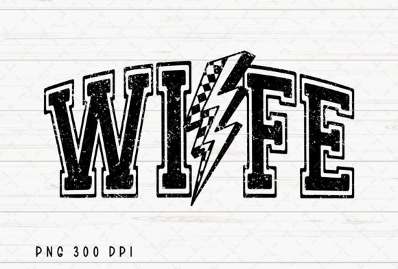 Wife Checkered Lightning Bolt Distressed: A Bold Statement for Modern Designers